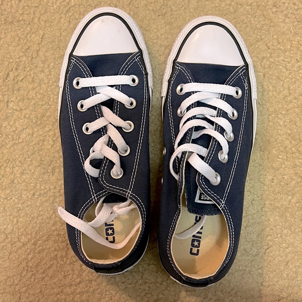 Navy blue Converses. Brand New.
